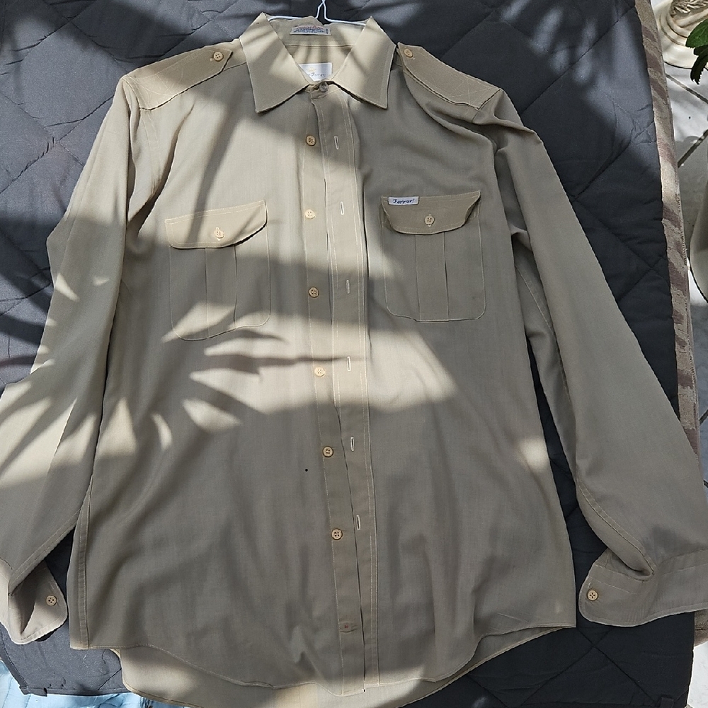 Men's Beige Dress Shirt